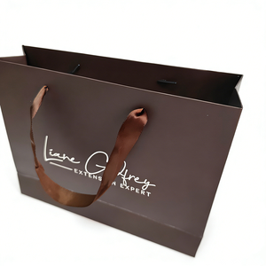 Bolsa de Papel Ecológica de Lujo para Café, Personaliza con tu Propio Logotipo, para Empaque de Ropa/Zapatos, Bolsas de Regalo Rosadas - Product Image 2