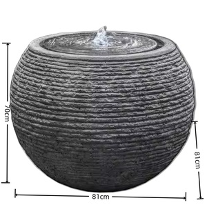 Thiết kế hiện đại ngoài trời Vườn đài phun nước đá vuông với các tính năng dẫn mật độ cao phong cách nhân tạo bán buôn - Product Image 2