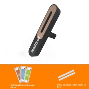 Logo personalizzato piccola scatola di legno diffusore di ricarica di olio essenziale per auto profumo per auto diffusore in legno deodorante Clip di sfiato dell'aria - Product Image 2