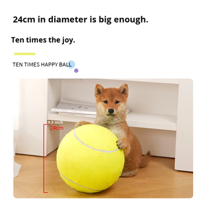 Pelota de Juguete para Perro, Diez Veces Más Divertida, Pelota de Tenis Extra Grande de 24 cm para Entretenimiento, Suministros para Mascotas <span class=keywords><strong>Shiba</strong></span> <span class=keywords><strong>Inu</strong></span>, Corgi, Bulldog Francés - Product Image 3