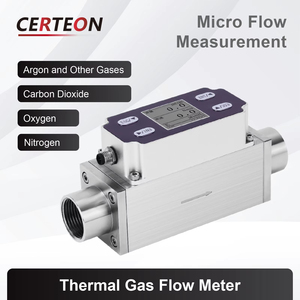 Caudalímetro de masa portátil digital con pantalla LCD para aire nitrógeno oxígeno hidrógeno helio medidor de flujo de gas - Product Image 3
