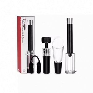Abrebotellas neumático Manual de vino transfronterizo, abridor de botellas neumático de aguja, abridor de vino de 4 piezas, caja de regalo, juego de vino - Product Image 4