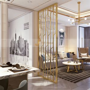 LL73 Modern Style Customizable Stainless Steel Waterproof Translucent Room Divider <b>Wall</b> Decoration <b>Screen</b> Office Partitions - Product Image 4