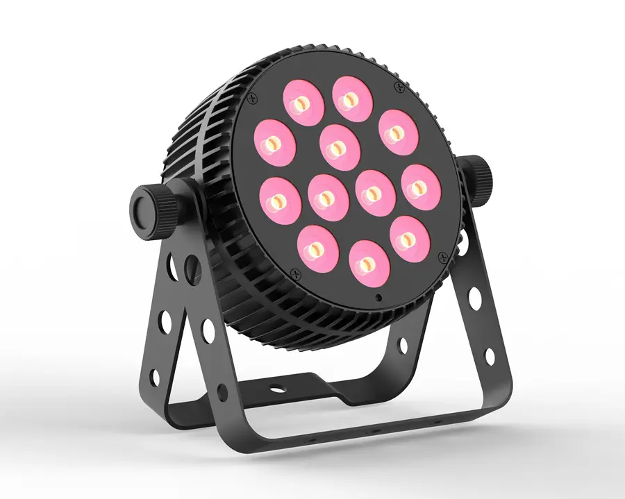 6IN1 RGBWA UV LED Par 12 LED Slim Round Par Light Sound control color mixing DMX512 Stage Par with IR remote