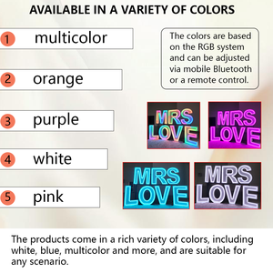 Lettres et chiffres géants LED RGB de 3 et 4 pieds, effet néon, pour mariages, anniversaires, événements de remise de diplômes et autres fêtes - Direct Usine - Product Image 5