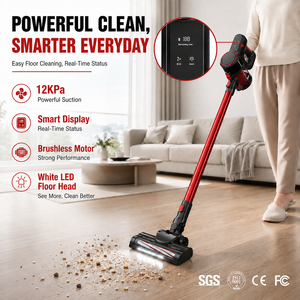OEM ODM Cordless Handheld <b>Vacuum</b> Cleaner BLDC Motor 12kPa Powerful Suction Rechargeable Stick <b>Vacuum</b> for Home & Car - Product Image 1