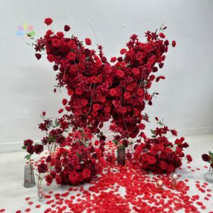 Panneau <span class=keywords><strong>de</strong></span> fond floral 3D S07 pour décoration <span class=keywords><strong>de</strong></span> mariage, hôtel, <span class=keywords><strong>salon</strong></span> – Mur <span class=keywords><strong>de</strong></span> fleurs artificielles en soie bleue à vendre ou à louer - Product Image 4