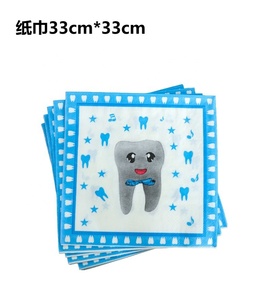 DAMAI Blue Pink Healthy Teeth Theme Party Paper Plate Set Boy Girl Birthday Party <b>Disposable</b> <b>Tableware</b> for Party Supplies - Product Image 5