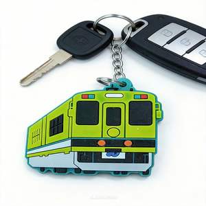 Porte-clés en silicone 3D vintage tramway - Porte-clés rétro tramway pour les amateurs de <span class=keywords><strong>voyage</strong></span>, porte-clés en caoutchouc souple par Bestware - Product Image 6