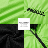 Veste coupe-vent réversible pour homme, imperméable, avec broderie personnalisée, logo frontal, nylon et sherpa, idéale pour l'extérieur en hiver, fabrication OEM