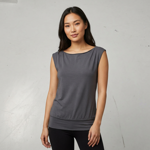 Evergreen High Quality Bamboo Spandex Cotton Knitted Asymmetrical Top Unisex Casual Trendy Fashion Appliques Patches Hole - Product Image 1