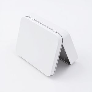 Boîte en métal rectangulaire noire personnalisée avec couvercle à charnière pour cigarettes/cadeaux/bonbons/menthes - Product Image 6