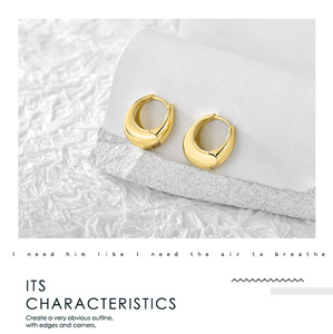 2024 Trendy 14k PVD Gold Plated Brass Alloy Chunky Hoop Earrings Channel Setting Religious Number Pattern Gift Women's Party - Product Image 5