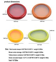 Vente en gros Boîte de rangement anti-oxydation en silicone pour fruits et légumes pour garder au frais l'avocat Conteneurs de stockage réutilisables