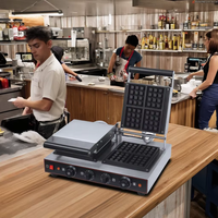 Gaufrier à 2 têtes, Machine à gaufres à Snack, équipement de cuisine occidentale pour Machine à Double gaufres