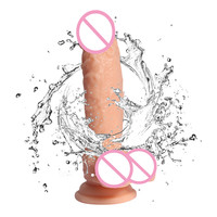 XISE 17cm Classic Pvc Dildo Super Realista Juguetes Sexuales Plásticos Pene Artificial Anal Dong para Mujeres Gay Sólido Piel Real Sensación Grande