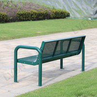 Banc de sport extérieur en acier Banc public pour stade Court de tennis Chaise de repos avec accoudoir