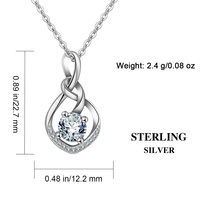 Collier pour femme en argent sterling 925 gros diamant pendentif goutte d'eau bijoux à la mode mariages fêtes avec perle de zircon