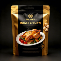 Sacs d'emballage alimentaire pour poulet rôti à la broche, sachets refermables à fond plat en plastique pour l'emballage du poulet