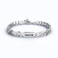 Bracelet chaîne cubaine personnalisé avec gravure pour homme, cadeau idéal pour la fête des pères