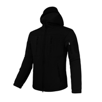 Veste imperméable noire tactique pour la chasse, les sports de plein air et la randonnée