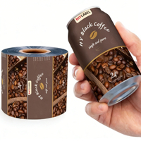 Étiquettes autocollantes personnalisées de haute qualité, résistantes à l'eau, en rouleau, pour boissons, café, jus, lait, thé, bonbons et plus encore