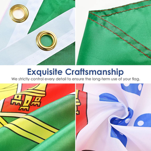 Флаг Португалии для наружного использования, полиэстер, 3x5 футов, прочный, яркие цвета - Product Image 6