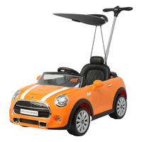 Auto de Empuje con Batería de 12V con Licencia Oficial de BMW MINI Convertible, Hecho de Plástico, Auto Eléctrico con Control Remoto para Niños de 3 a 6 Años
