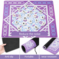 Tapis de Mahjong pliable imprimé, design OEM, lisse et silencieux, idéal pour les voyages, les soirées de jeux en extérieur et les fêtes