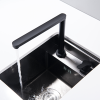 Presse de haute qualité soulever le robinet de cuisine télescopique Double évier intelligent robinet de cuisine robinet caché