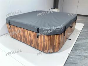 <span class=keywords><strong>Jacuzzi</strong></span> <span class=keywords><strong>Inflable</strong></span> Portátil Rectangular con Diseño de Madera Moderna, Bañera de <span class=keywords><strong>Hidromasaje</strong></span> para Villas y Hoteles - Product Image 6