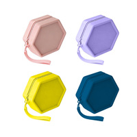 Nouvel Organisateur Hexagonal en Silicone Transfrontalier, Simplicité Urbaine, Grande Capacité, Portable, Durable, Sac de Rangement en Silicone Étanche