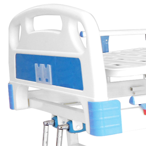 <span class=keywords><strong>Lit</strong></span> <span class=keywords><strong>d</strong></span>'hôpital MN-MB014A à faible coût, 2 manivelles, avec barrières pliables et poteau porte-perfusion pour les soins aux personnes âgées - Product Image 6