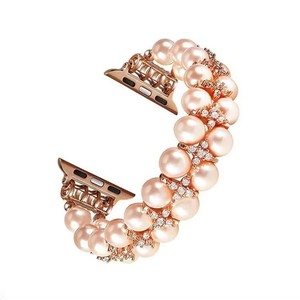 Bracelets de montre en perles de luxe pour <span class=keywords><strong>Apple</strong></span> <span class=keywords><strong>Watch</strong></span> Band bijoux série 6 SE 5 4 3 2 1 <span class=keywords><strong>bracelet</strong></span> de mode pour IWatch femmes <span class=keywords><strong>Bracelet</strong></span> Bling - Product Image 4