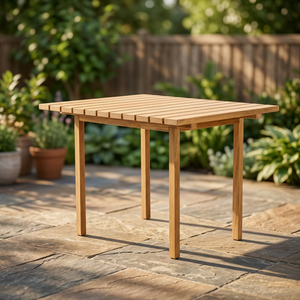 Table à manger rectangulaire moderne en bois, design scandinave, meubles en bois massif, imperméable, écologique, durable pour la maison, intérieur - Product Image 3