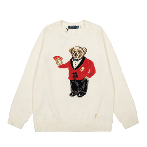 Maglione Invernale da Donna Ralph Lauren con <span class=keywords><strong>Orsetto</strong></span> Vintage, Lavorato a Mano, 100% Cotone, Girocollo, Maniche Regolari, Stile Anime Cartoon - Product Image 2