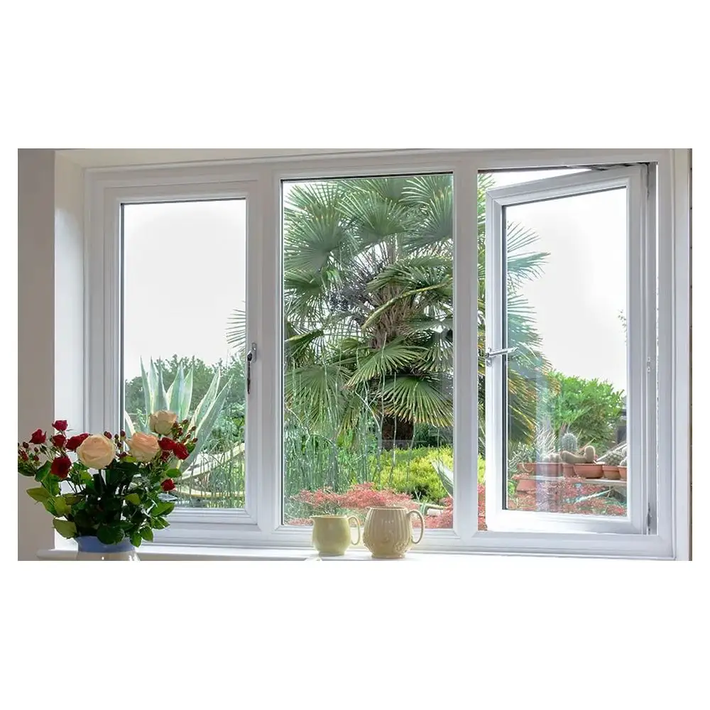 Prima Custom PVC deslizante com vidro duplo UPVC para janelas suspensas