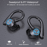 Q25 PRO Earphone Nirkabel Model Earhook Suara HiFi Headphone Bisnis & Olahraga Layar LED Tahan Air TWS Earbuds untuk Lari & Gym