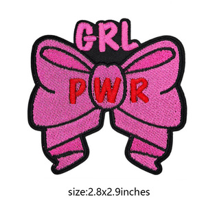 All'ingrosso ragazze rosa cuore personalizzato stampa di calore per bambini di ferro su toppe per i vestiti - Product Image 6