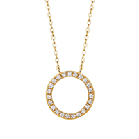 Collier Pendentif Cercle GRA Populaire Luxe Simple Bijoux Moissanite Sertie Plaqué Rhodium Haute Qualité Forme Argent Sterling S925