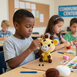 Kit de <span class=keywords><strong>Crochet</strong></span> Girafe Bébé Éléphant Chiot - Bricolage Artisanat Fait Main Fil Doux Crochets <span class=keywords><strong>pour</strong></span> Enfants Débutants Cadeau de Fête Polyester <span class=keywords><strong>Crochet</strong></span> - Product Image 2