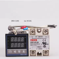 REX-C100 pengatur suhu, termostat 40DA PID pengendali suhu Digital RKC OEM mendukung kustomisasi