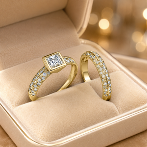 Set di Anelli di Lusso con Zirconi per Donne, Elegante Stile da Ufficio, Gioielli alla Moda - Product Image 6
