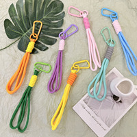 En gros, Cordon porte-clés en sangle tressée en polyester, style mousqueton, pour poupées et accessoires de jouets en peluche