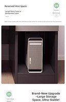 Bureau d'ordinateur moderne en bois massif pour la maison, le bureau ou la chambre, poste de travail minimaliste verrouillable pour une personne avec rangement