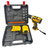 Kit d'outils multifonctionnel Dewei 10 mm pour perceuse sans fil, tournevis et perceuse à main, batterie au lithium 18 V pour bricolage transfrontalier