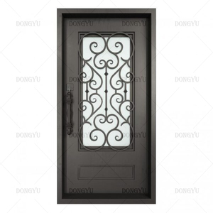 Exterior Interior Exterior Frente <span class=keywords><strong>Trasero</strong></span> Doble Galvanizado Entrada <span class=keywords><strong>Puerta</strong></span> de Hierro Forjado Para Balcón <span class=keywords><strong>Patio</strong></span> De La Casa - Product Image 4