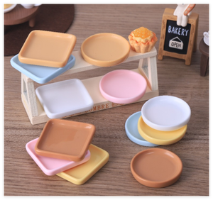 Set Miniatura di Vassoi da Tè per Casa delle Bambole, Dipinti a Mano, Stile Cartone Animato Kawaii, Giocattoli da <span class=keywords><strong>Cucina</strong></span> per Bambini, Ornamento Natalizio - Product Image 6