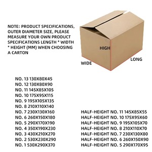 Kraft <b>Paper</b> Slotted <b>Boxes</b> Rectangle Recyclable Various Sizes for Packaging and <b>Storage</b> - Product Image 2