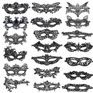 39 modelos Masquerade Ball Fancy Dress Sexy Black Lace Masks Adult Party Blindfold Decoration Niños Stage Performance Props - Product Image 2